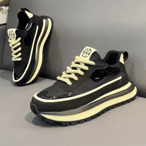 Men's Breathable Low-Top Sneakers with Thick Cushioned Sole
